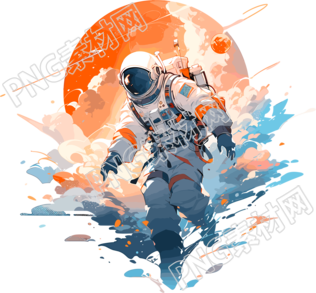 太空行星扁平矢量插圖