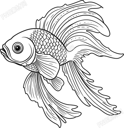 卡通風格翅膀魚插畫
