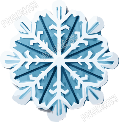 白邊白底的雪花貼紙