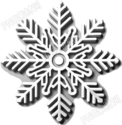 白色邊框的雪花貼紙