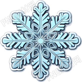 冰雪花贴纸插图