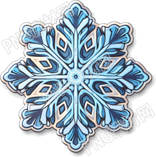 白邊白底的流行風(fēng)格雪花貼紙