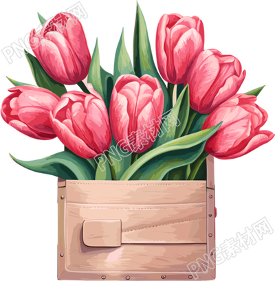 花朵信封插畫素材