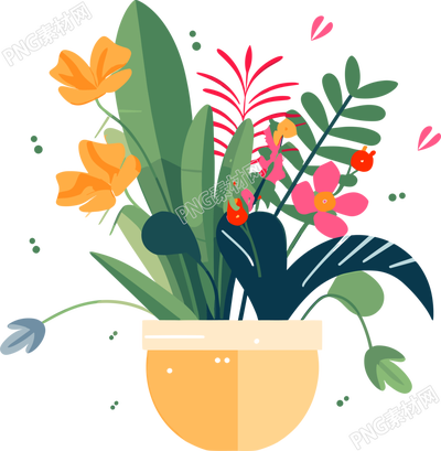 植物收藏風(fēng)格的扁平插畫