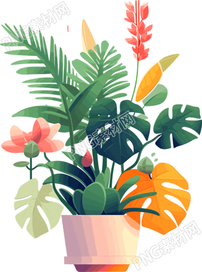 植物收藏風(fēng)格花盆