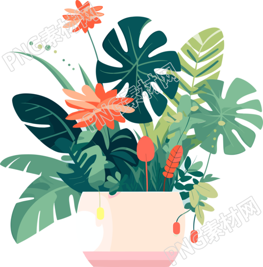 植物收藏风格的插画设计