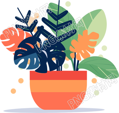 植物收藏式平面插圖