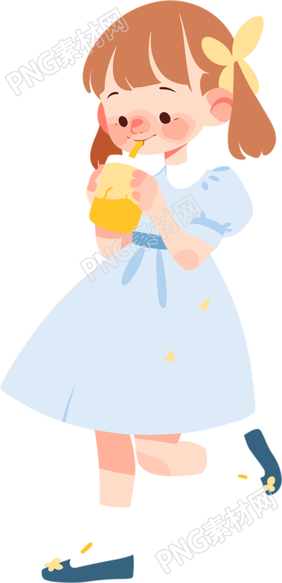 可愛的小女孩插畫