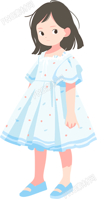 小姑娘可愛的插畫