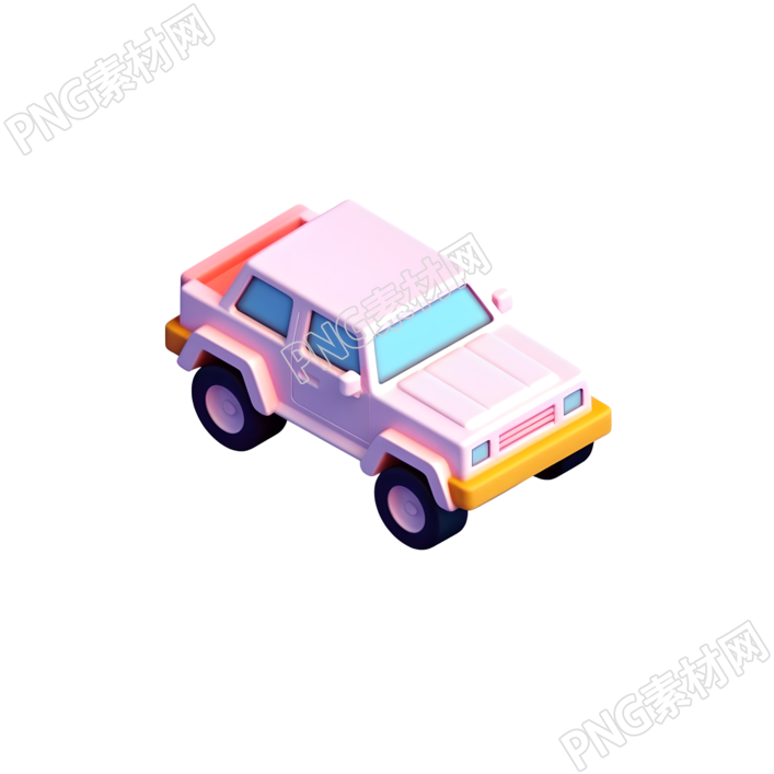 可爱迷你汽车3D图标