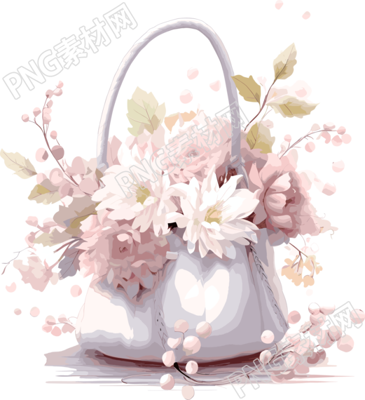 丝花袋可爱插画设计
