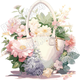 高清丝花包 2D 插画设计