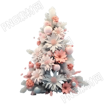 圣誕樹鮮花葉子貼圖素材