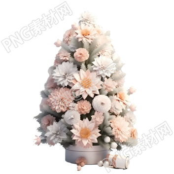 圣誕樹花環(huán)花卉