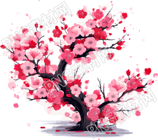 梅花插图中国风