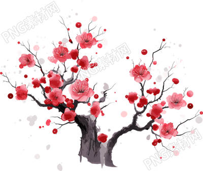 梅花插圖中國風插畫