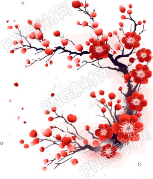 中國風梅花插畫方案