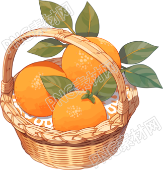 篮子里的橙子插图
