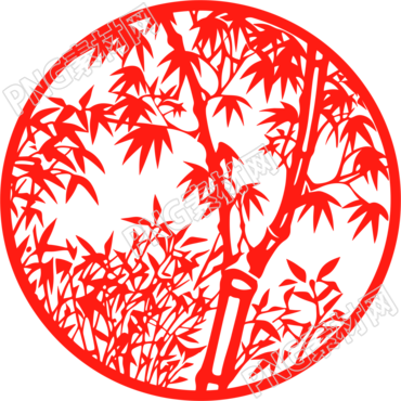 剪紙窗花竹葉創(chuàng)意設(shè)計素材
