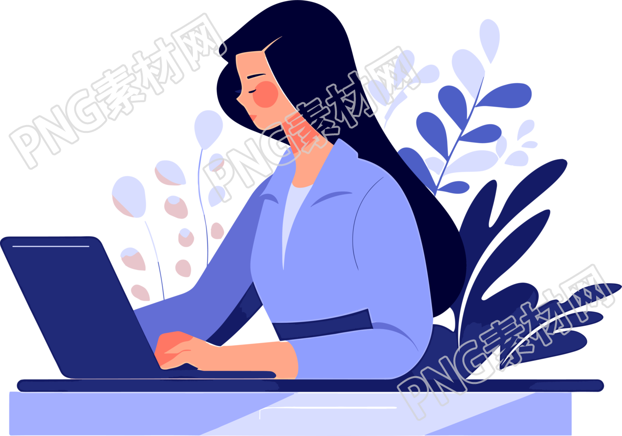 办公室工作人员商业插画