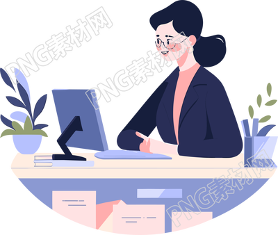 辦公室工作人員插畫設(shè)計(jì)素材