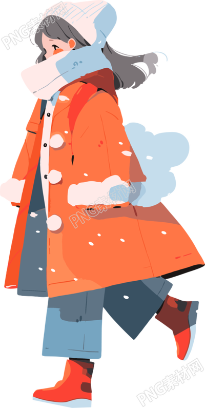 冬季羽絨服女孩創(chuàng)意設(shè)計(jì)素材