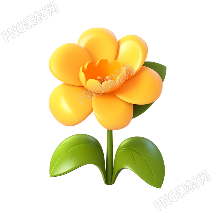 3D花卉小图标素材