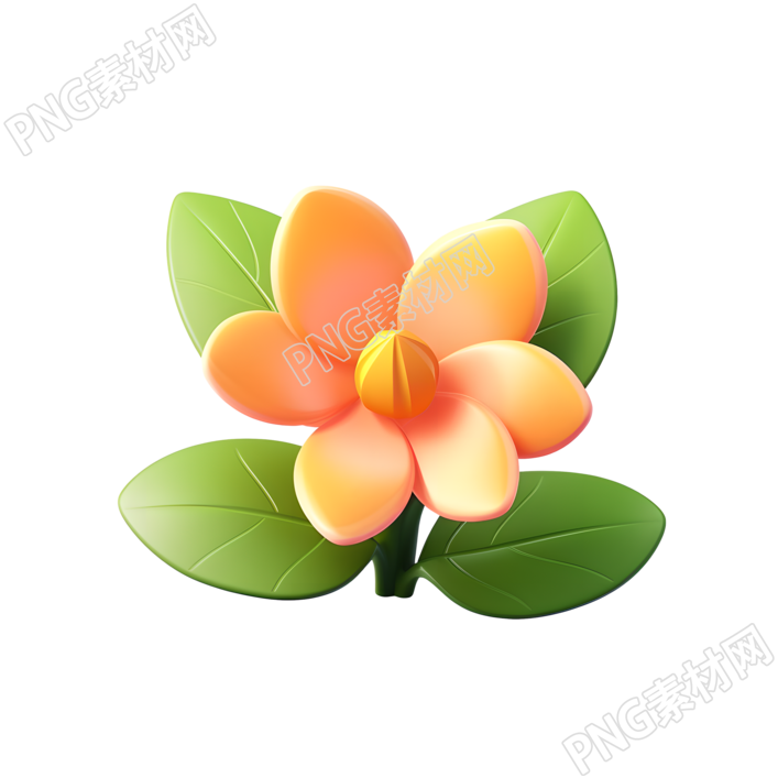 3D花卉干净背景素材