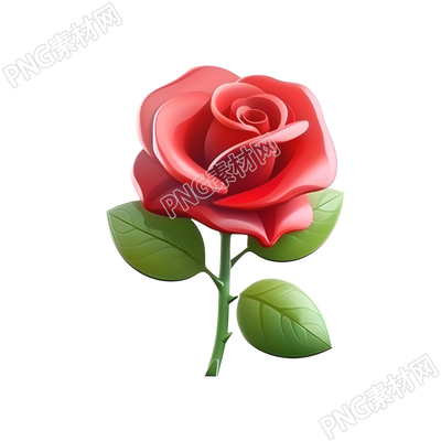 3D玫瑰花可愛(ài)風(fēng)格素材