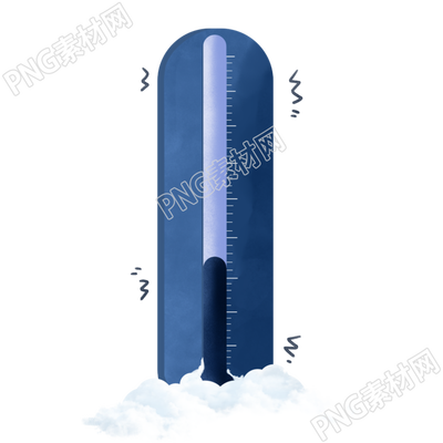 寒潮來(lái)襲雪中的室外溫度計(jì)素材