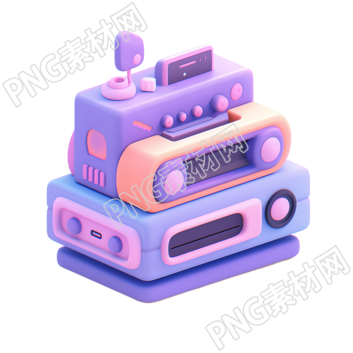 3D音響可愛卡通風(fēng)格素材