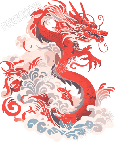 中國(guó)龍簡(jiǎn)約中國(guó)風(fēng)素材