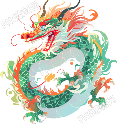 中國(guó)龍民俗文化插畫
