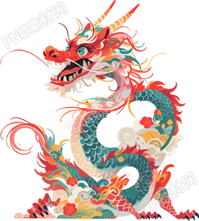 中國(guó)龍傳統(tǒng)民間表演插畫
