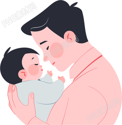 父親節(jié)父子插畫