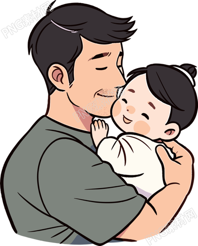 父親節(jié)溫柔父愛插畫