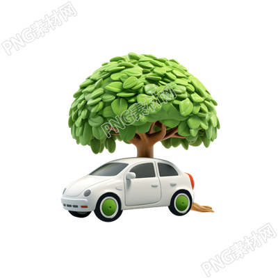 3D環(huán)保汽車大樹創(chuàng)意設(shè)計(jì)素材