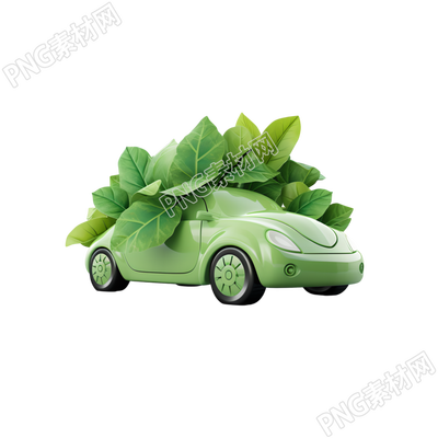 3D環(huán)保汽車綠色插畫