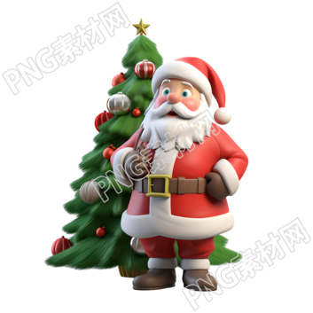 3D圣誕老人卡通風(fēng)素材
