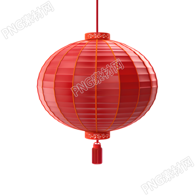 紅燈籠透明背景插畫