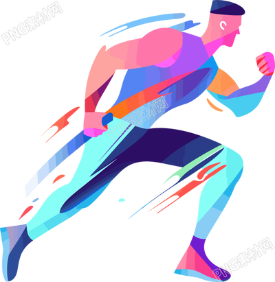 運動男生簡約插畫設(shè)計元素