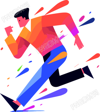 運動男生卡通插畫設計