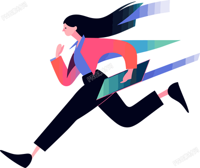 運動女孩簡約風格卡通插畫