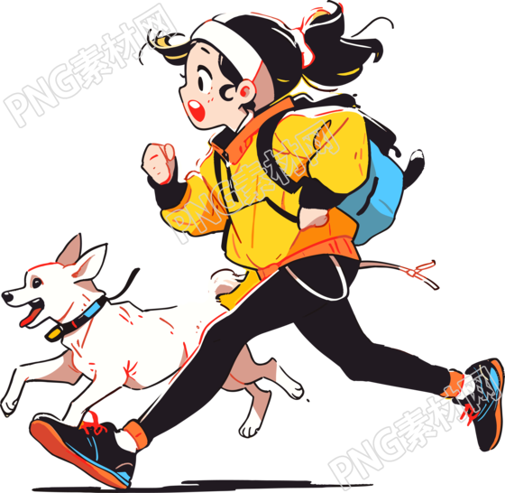 運動裝女孩簡約插圖