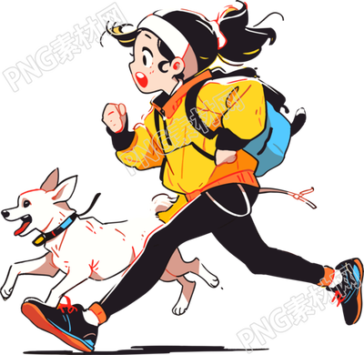 運(yùn)動(dòng)裝女孩簡(jiǎn)約插圖