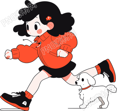 可愛運(yùn)動(dòng)裝女孩PNG素材