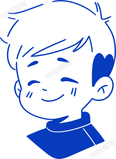 卡通男孩扁平化素材