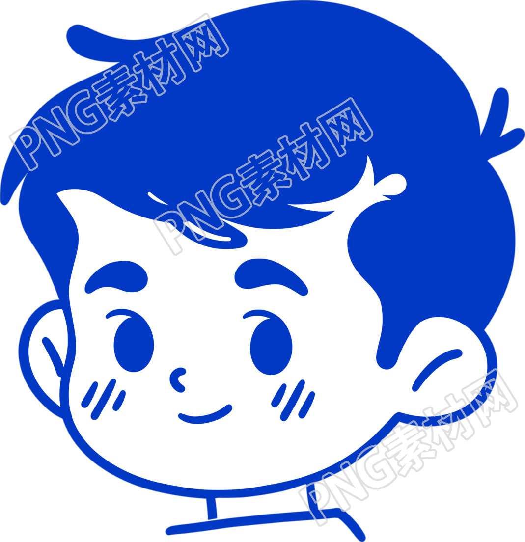 卡通男孩简洁线条元素