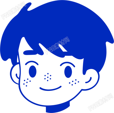 卡通男孩可愛頭像插畫