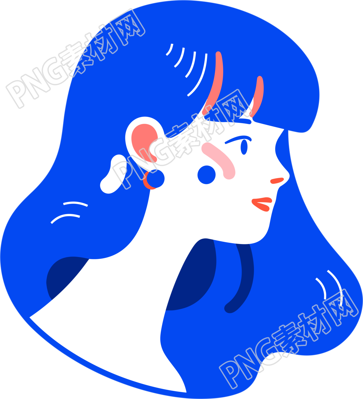 卡通女孩图标插图